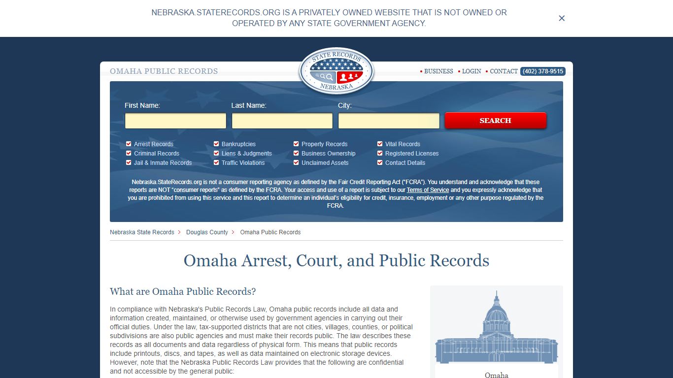 Omaha Arrest and Public Records | Nebraska.StateRecords.org